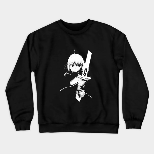 Fate/Stay night & Fate/Zero - SABER Crewneck Sweatshirt by TATSUHIRO